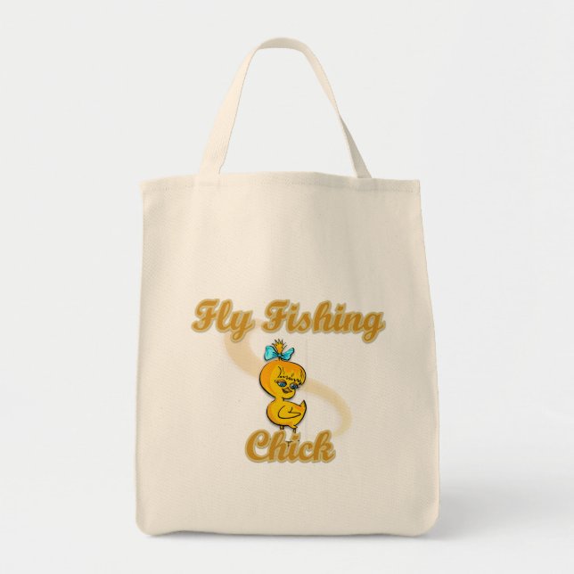 Fly Fishing Chick Tote Bag (Front)