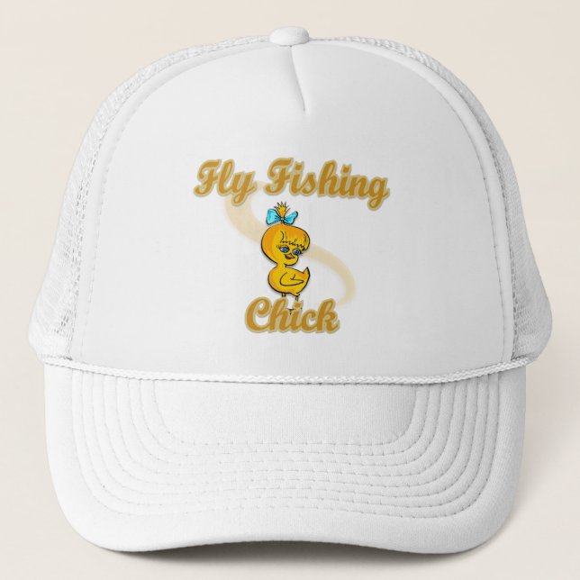 Fly Fishing Chick Trucker Hat (Front)