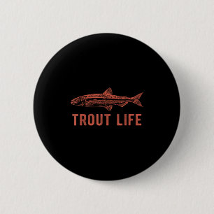 Fly Fishing Collective Trout Life , Blue, Uni-adul 6 Cm Round Badge