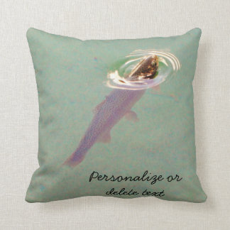 Fly Fishing Colourful Rainbow trout blues Cushion