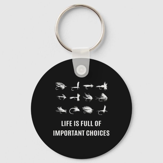 Fly Fishing Fisherman Angler Gift  Key Ring (Front)