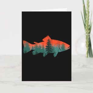 Fly Fishing Fisherman Nature Card