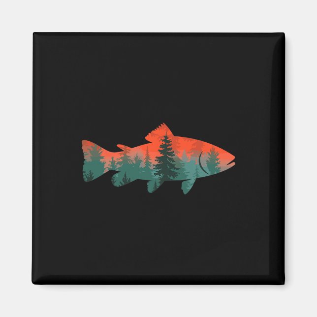 Fly Fishing Fisherman Nature  Magnet (Front)