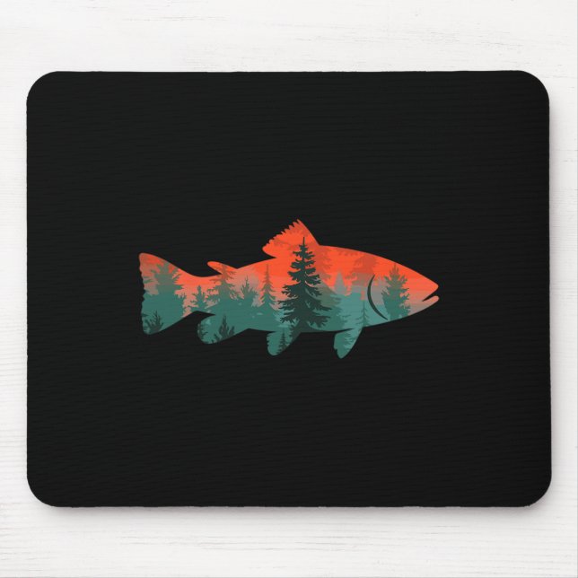 Fly Fishing Fisherman Nature  Mouse Pad (Front)