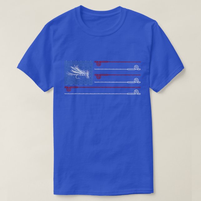 Fly Fishing Flag Love Fishing 1071  T-Shirt (Design Front)