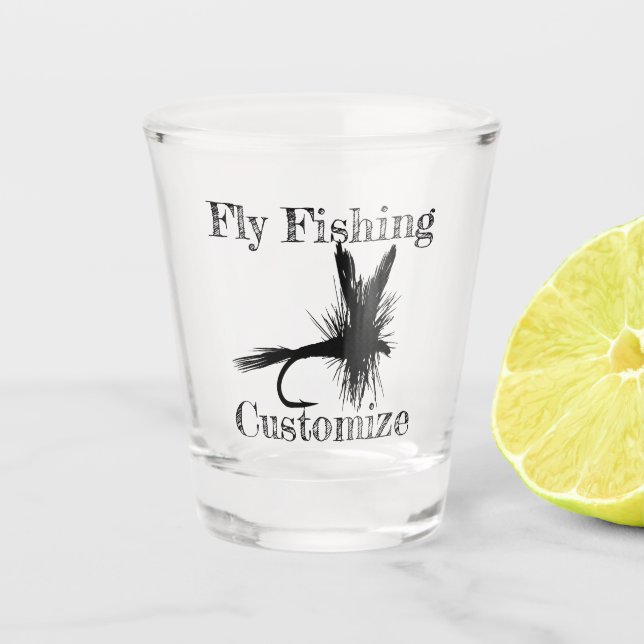Fly Fishing Fly Thunder_Cove Shot Glass (Front)