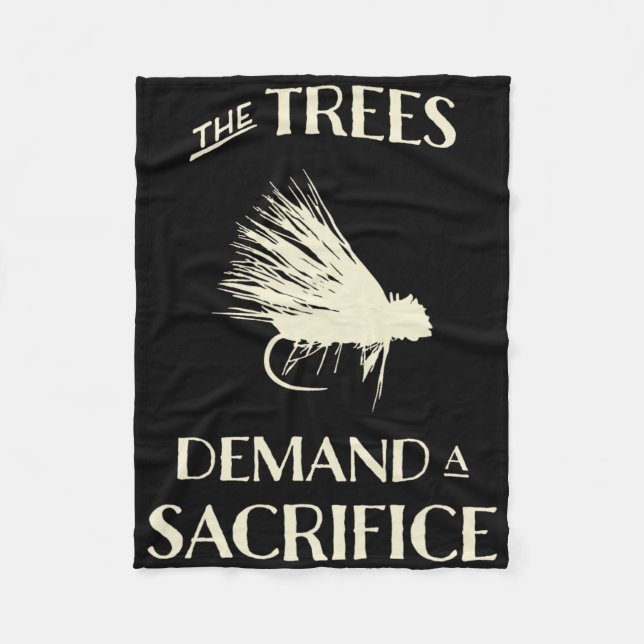 Fly Fishing For Trout Funny Fly Casting  Fleece Blanket (Front)