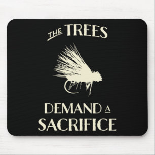 Fly Fishing For Trout Funny Fly Casting Mouse Pad