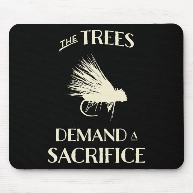 Fly Fishing For Trout Funny Fly Casting  Mouse Pad (Front)