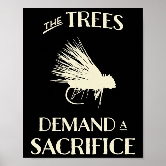 Fly Fishing For Trout Funny Fly Casting  Poster (Front)