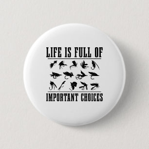 Fly Fishing Gift Vintage Fishing Fisherman Fly Fis 6 Cm Round Badge