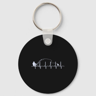 Fly Fishing Heartbeat Fish Trout Fishing Key Ring
