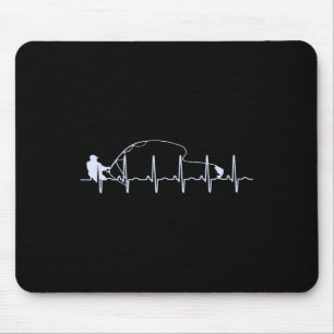 Fly Fishing Heartbeat Fish Trout Fishing Mouse Pad