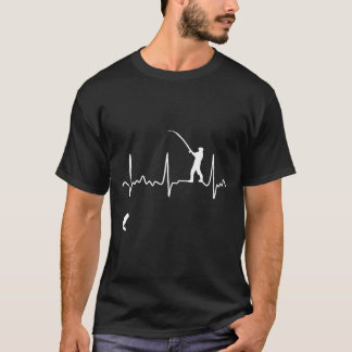 Fly Fishing Heartbeat Funny Ekg Heartbeat Fisherma T-Shirt