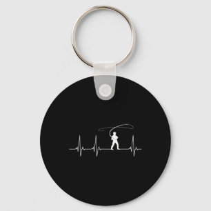Fly Fishing Heartbeat  Key Ring