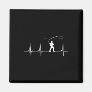Fly Fishing Heartbeat Magnet