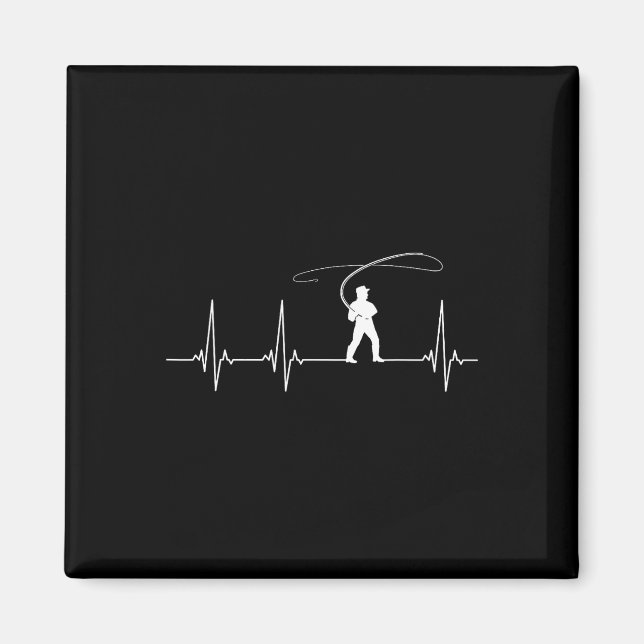 Fly Fishing Heartbeat  Magnet (Front)