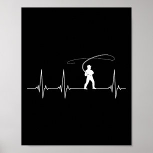 Fly Fishing Heartbeat Poster