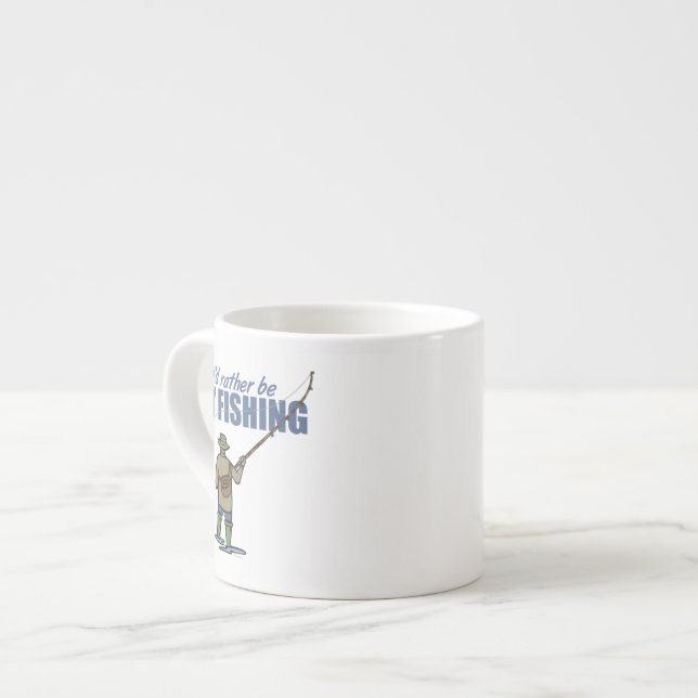 Fly Fishing in Waders Espresso Cup (Front Left)