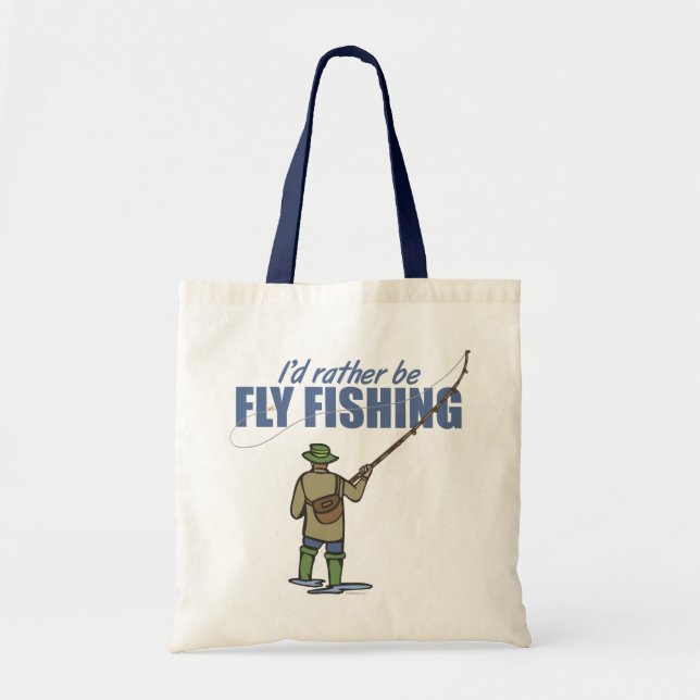 Fly Fishing in Waders Tote Bag (Front)