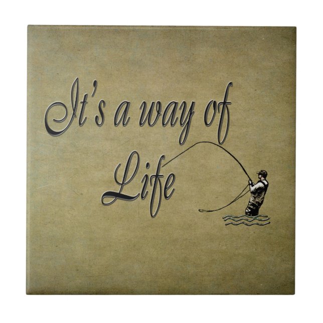 Fly-fishing - It's a Way of Life Tile (Front)