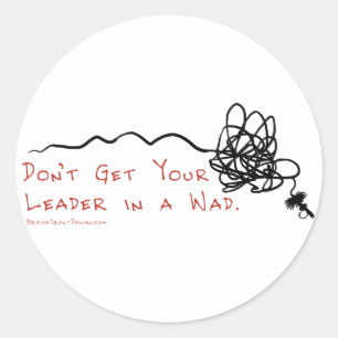 Fly Fishing Leader Classic Round Sticker