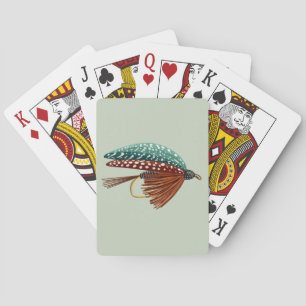 Fly Fishing Lure Art Fisherman Playing Cards
