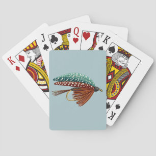 Fly Fishing Lure Art Fisherman Playing Cards