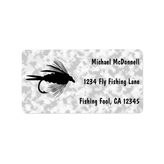 Fly Fishing lure to personalise Label (Front)
