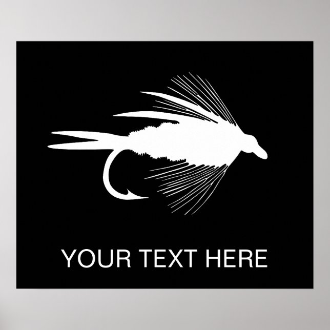 Fly Fishing lure to Personalise Poster (Front)