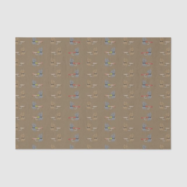 Fly Fishing Lures Tissue Paper (Front)