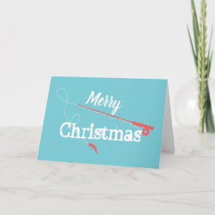 Fly Fishing Merry Christmas Card