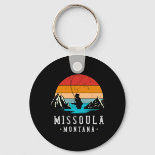 Fly Fishing Missoula Montana Key Ring