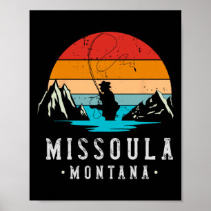 Fly Fishing Missoula Montana  Poster