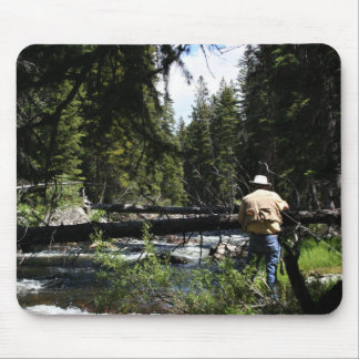 Fly fishing mouse pad