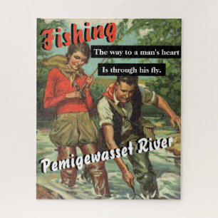 Fly Fishing on Your Favourite River Personalised Jigsaw Puzzle