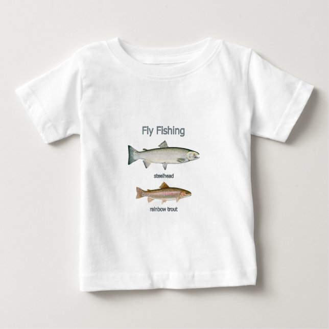 Fly Fishing Rainbow Trout - Steelhead Baby T-Shirt (Front)