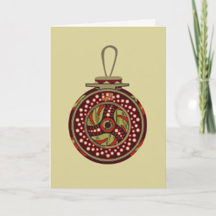 Fly Fishing Reel Christmas Holiday Card