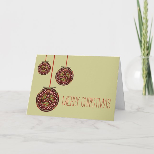 Fly Fishing Reel Christmas Holiday Card (Front)