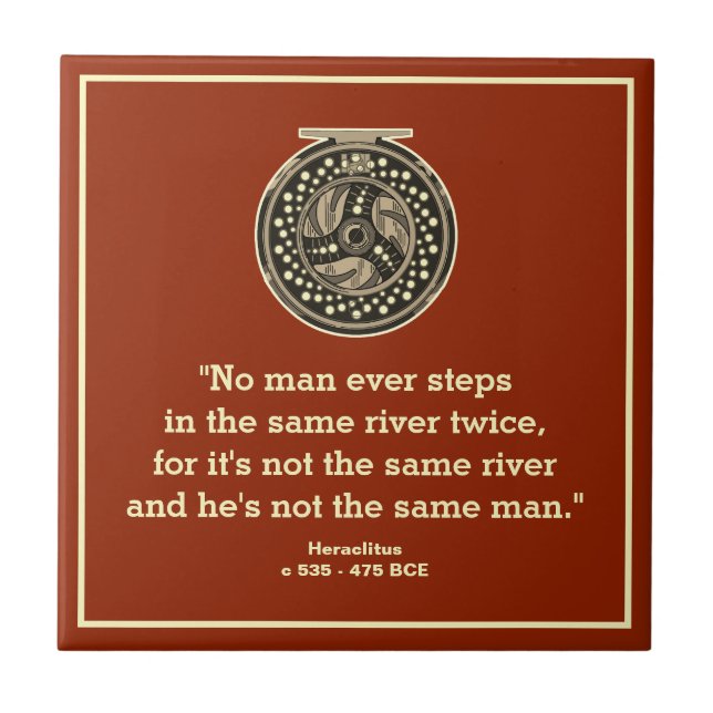 Fly Fishing Reel for Fisherman Angler Ceramic Tile (Front)