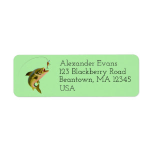Fly Fishing Return Address Label