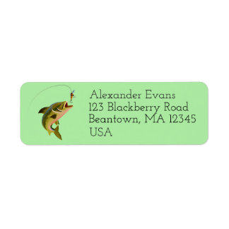 Fly Fishing Return Address Label