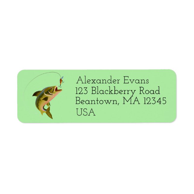 Fly Fishing Return Address Label (Front)