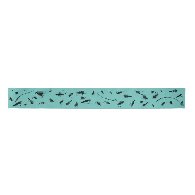 Fly Fishing Ribbon Satin Ribbon (Front)