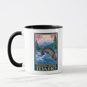 Fly Fishing Scene - Lochsa River, Idaho Mug
