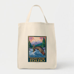 Fly Fishing Scene - Lochsa River, Idaho Tote Bag