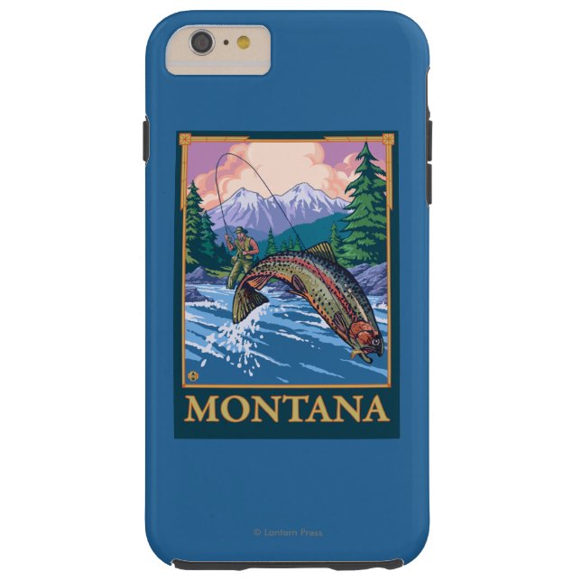 Fly Fishing Scene - Montana Case-Mate iPhone Case (Back)
