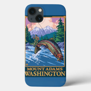 Fly Fishing Scene - Mount Adams, Washington iPhone 13 Case
