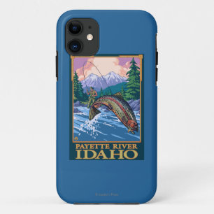 Fly Fishing Scene - Payette River, Idaho iPhone 11 Case