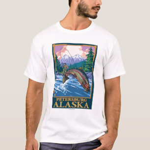Fly Fishing Scene - Petersburg, Alaska T-Shirt